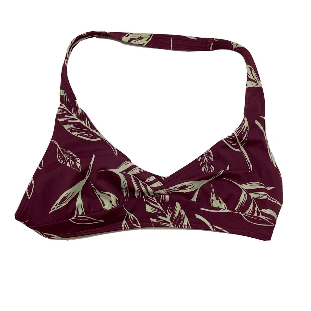 Out From Under Urban Outfitters Tropical Eggplant Bikini Halter Top Swim Medium